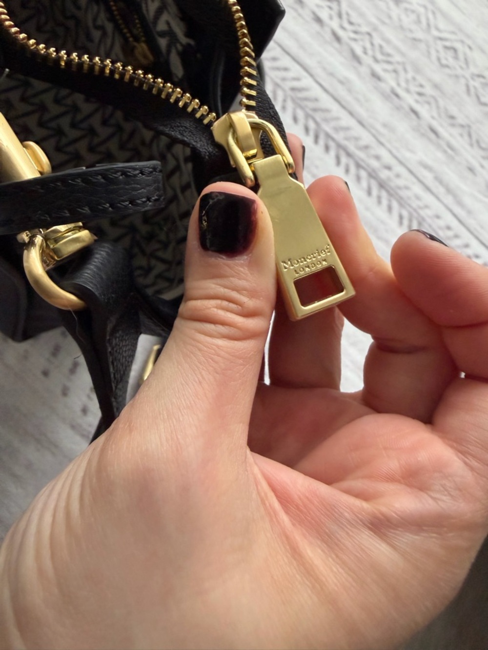 Moncrief London “Emily” Black Leather Bag – READ DESCRIPTION - Picture 9 of 14